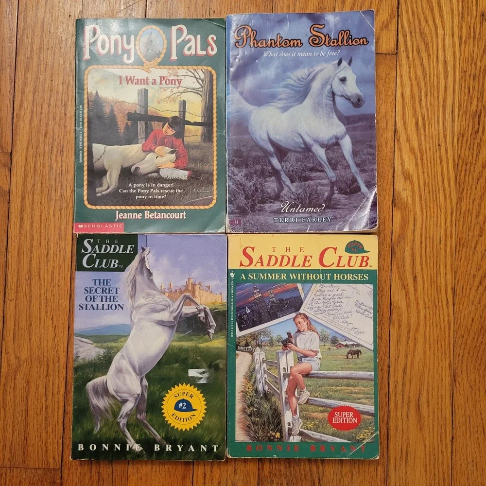 Saddle Club Secret of the Stallion‎ Pony Pals Phantom Stallion Lot of 4 Books